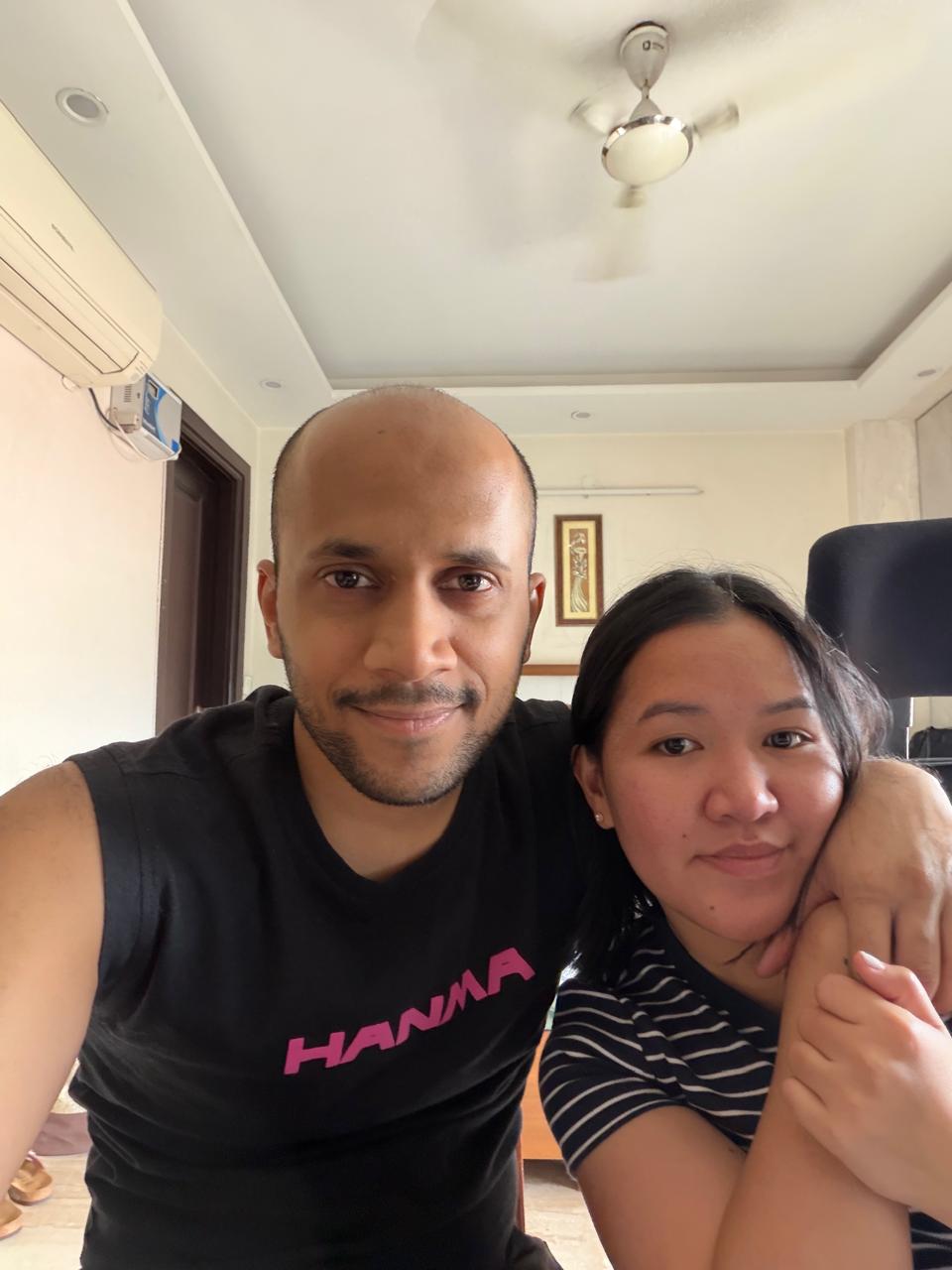 Selfie together at home in India